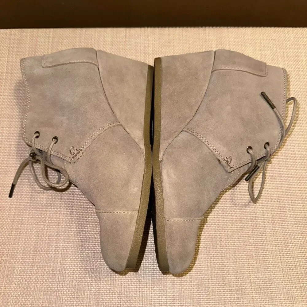 TOMS Womens Desert Shoe Wedge Heel Taupe Suede Size 9.5 EUC